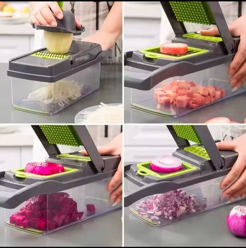 16 in 1 Multifunctional Vegetable Chopper Manual Food Chopper Vegetable Slicer Dicer Mandoline Vegetable Cutter Kitch...