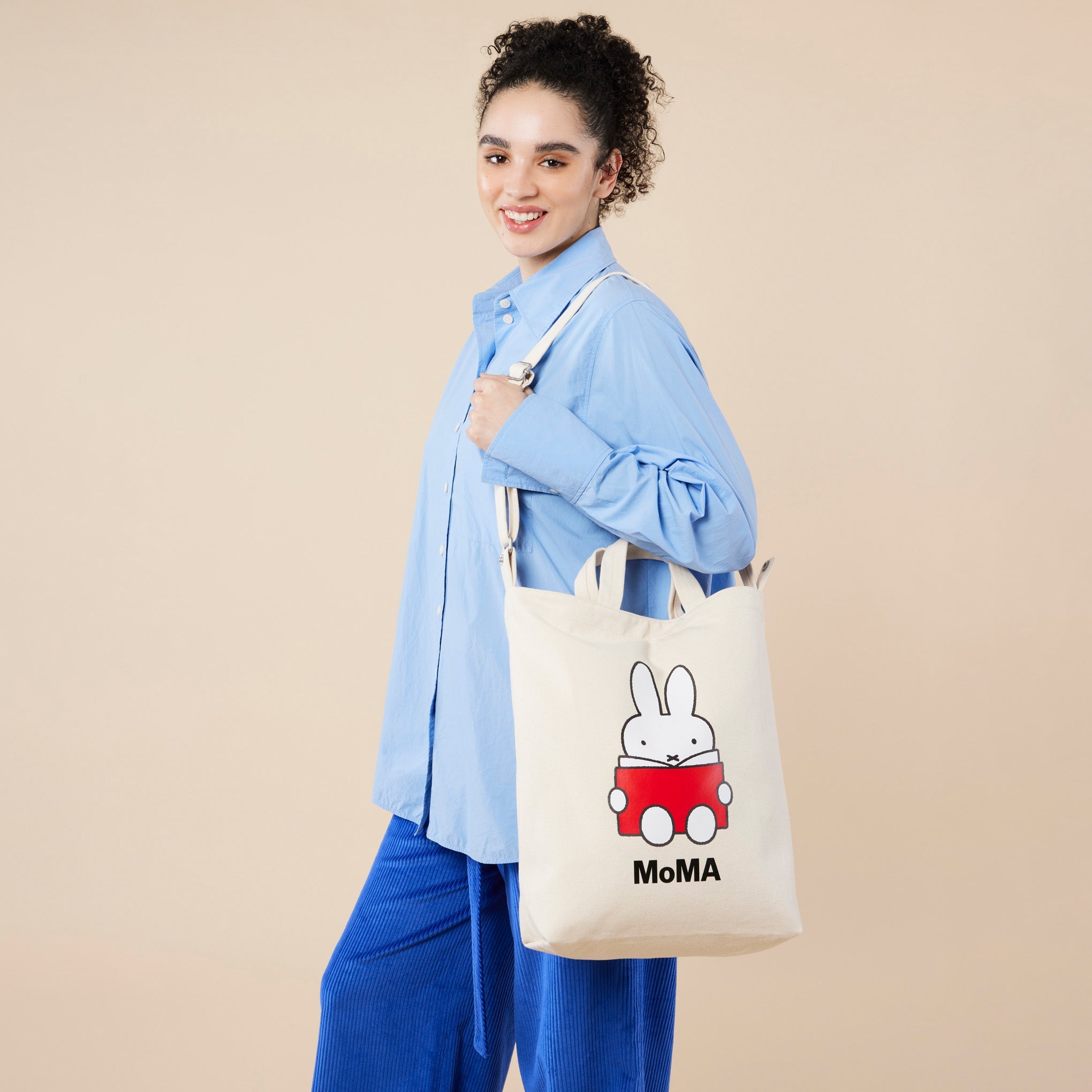 MoMA Miffy Baggu Recycled Cotton Zip Duck Bag