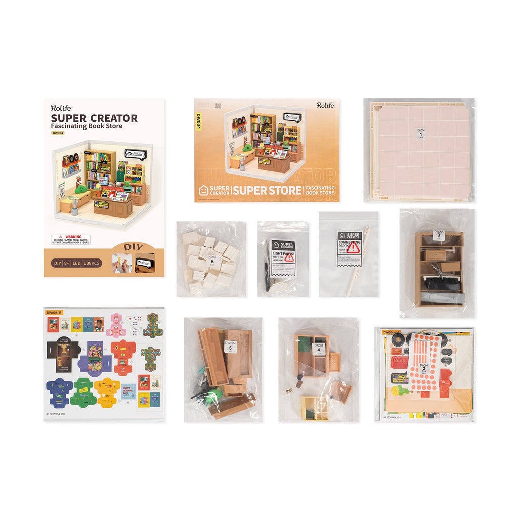 Rolife Super Stores DIY Kits - Bookstore