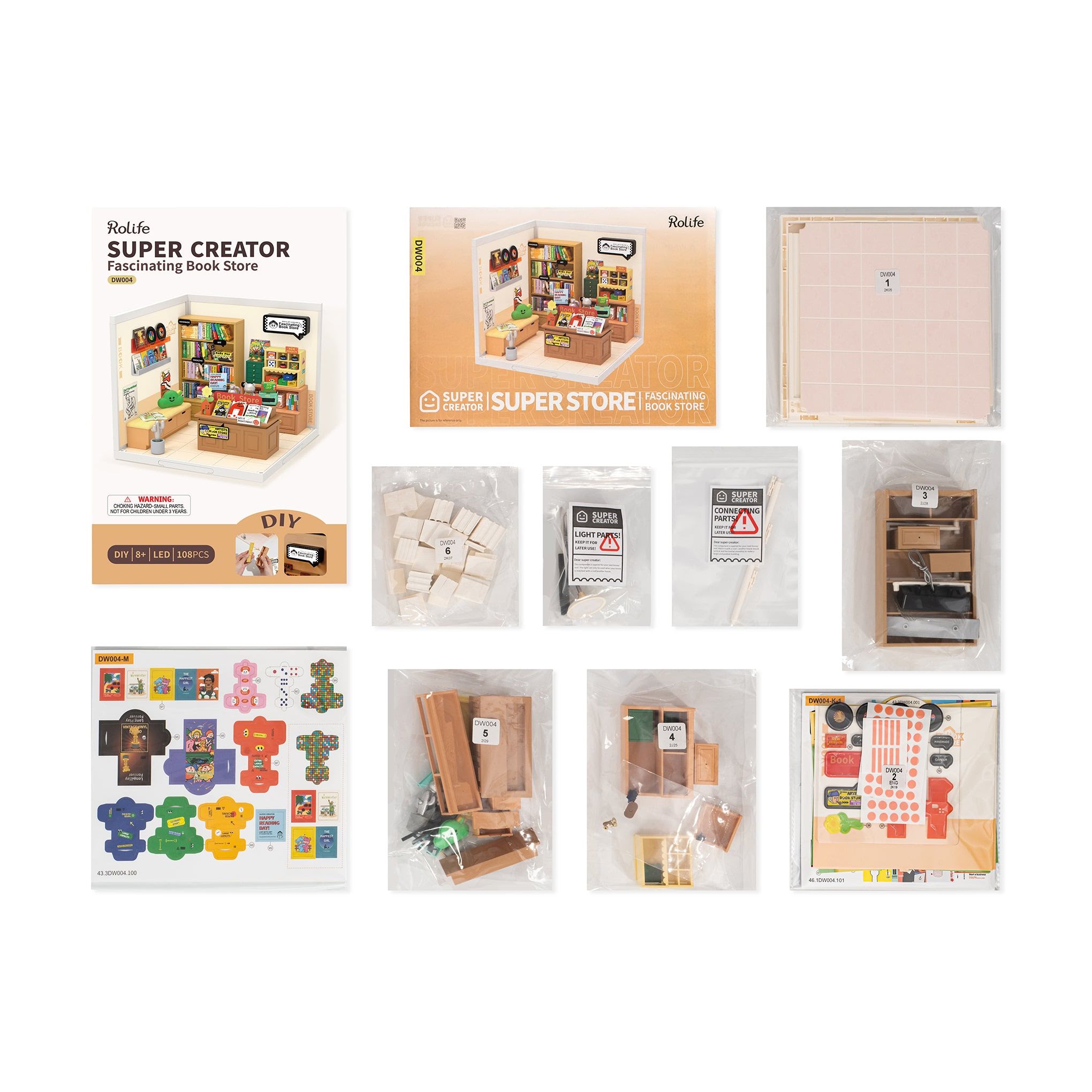 Rolife Super Stores DIY Kits - Bookstore