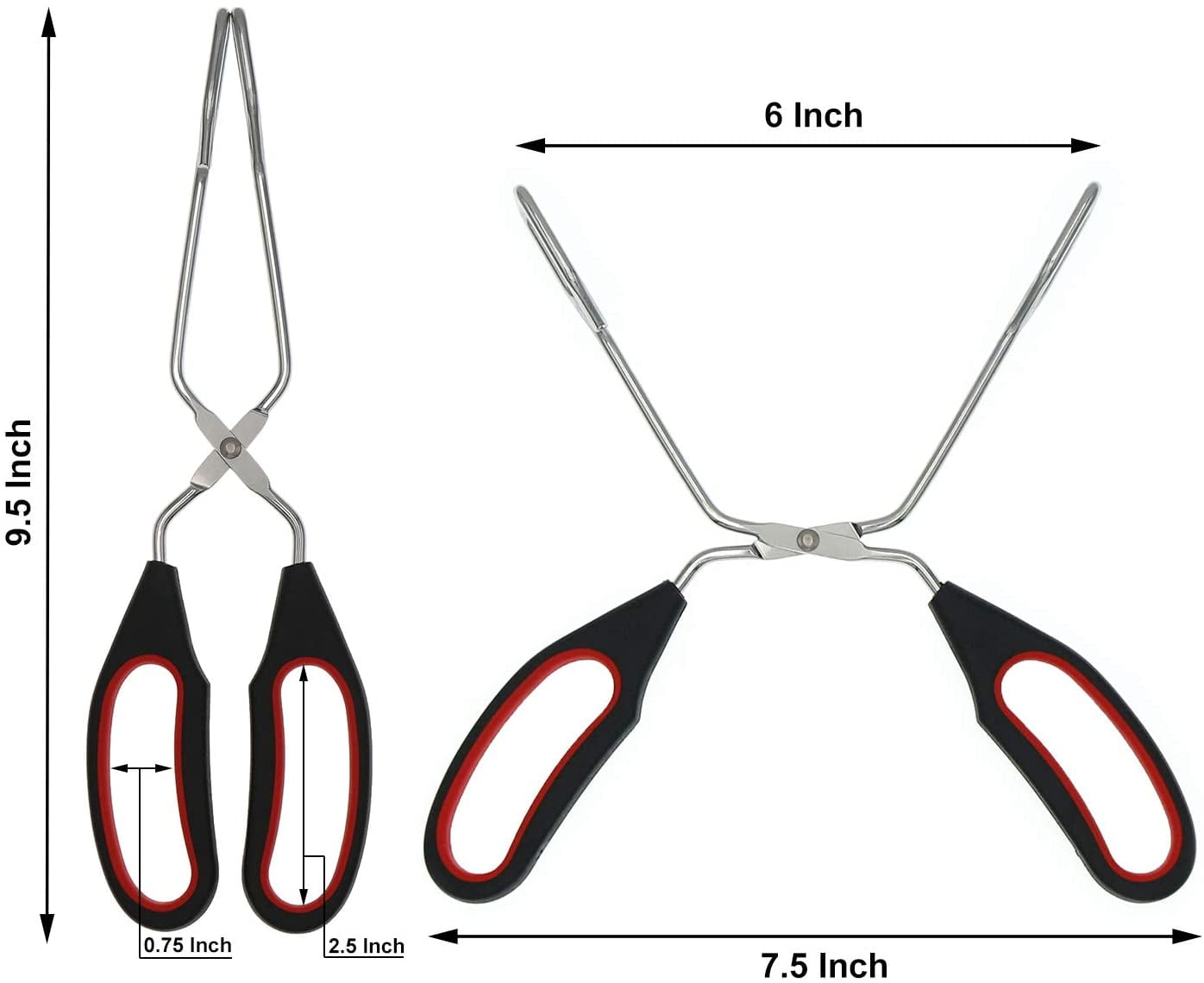 18/8(304) Stainless Steel Tongs With Plastic Silicone Kitchen Food Baking Bread Clamp BBQ Grilling Ba...