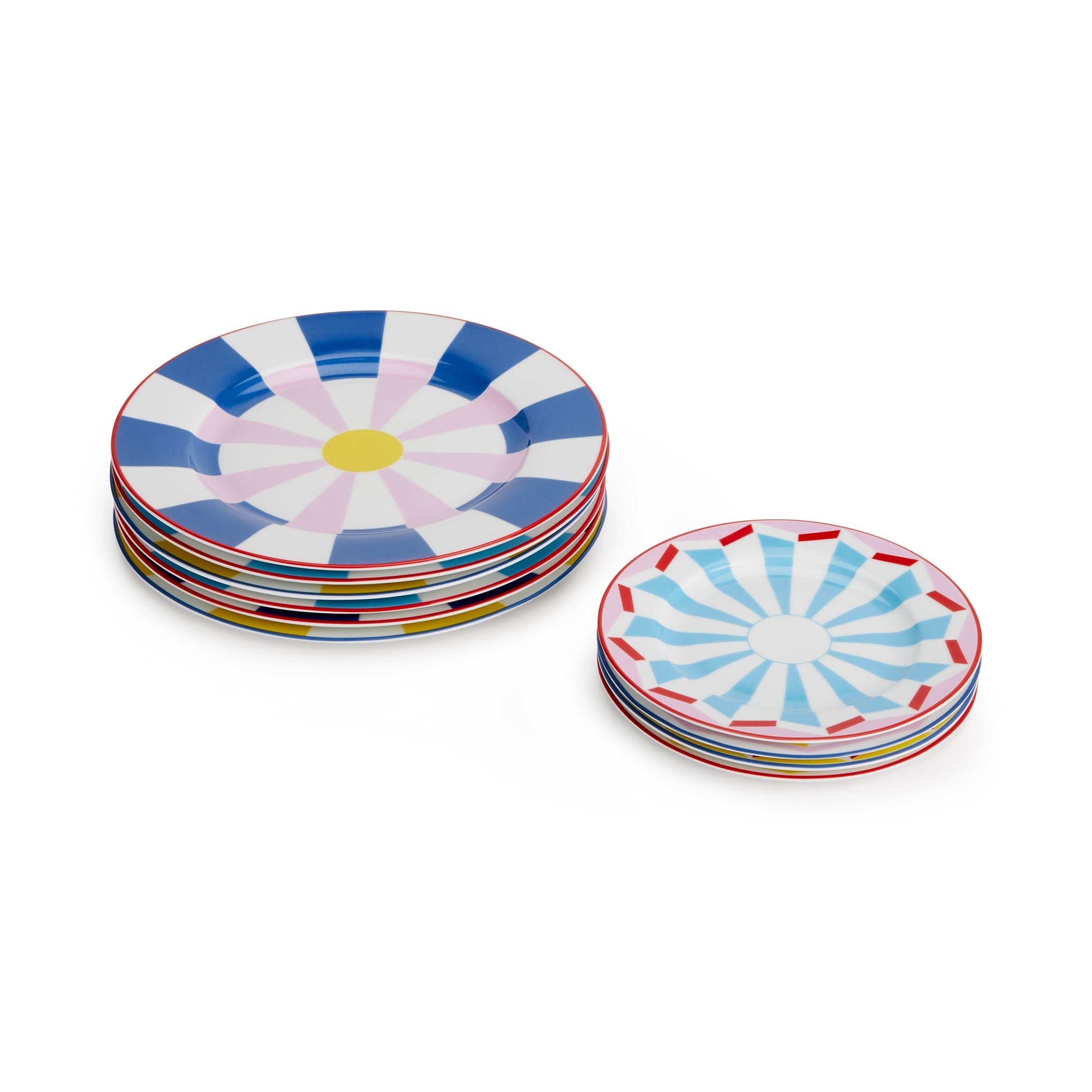 Geocromia Porcelain Dinnerware - Dessert Plate Set of 4