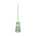 Faceted Crystal Candle Holder - Mint/ Violet/ Olive