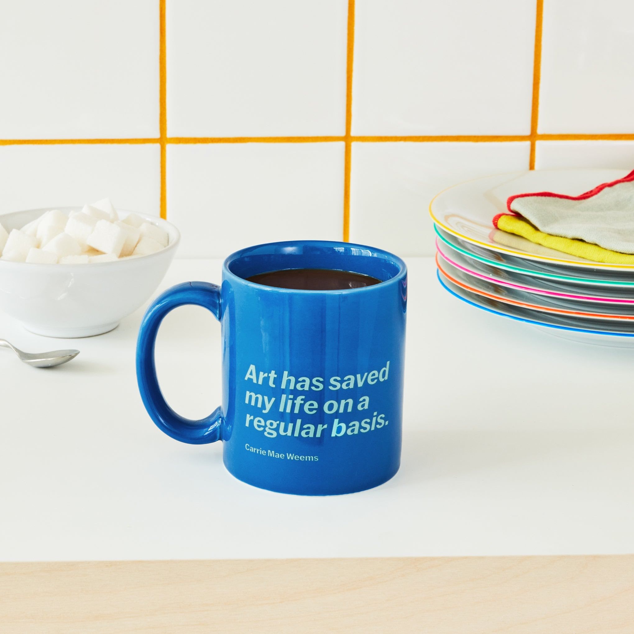 Artist Quote Ceramic Mug - Blue