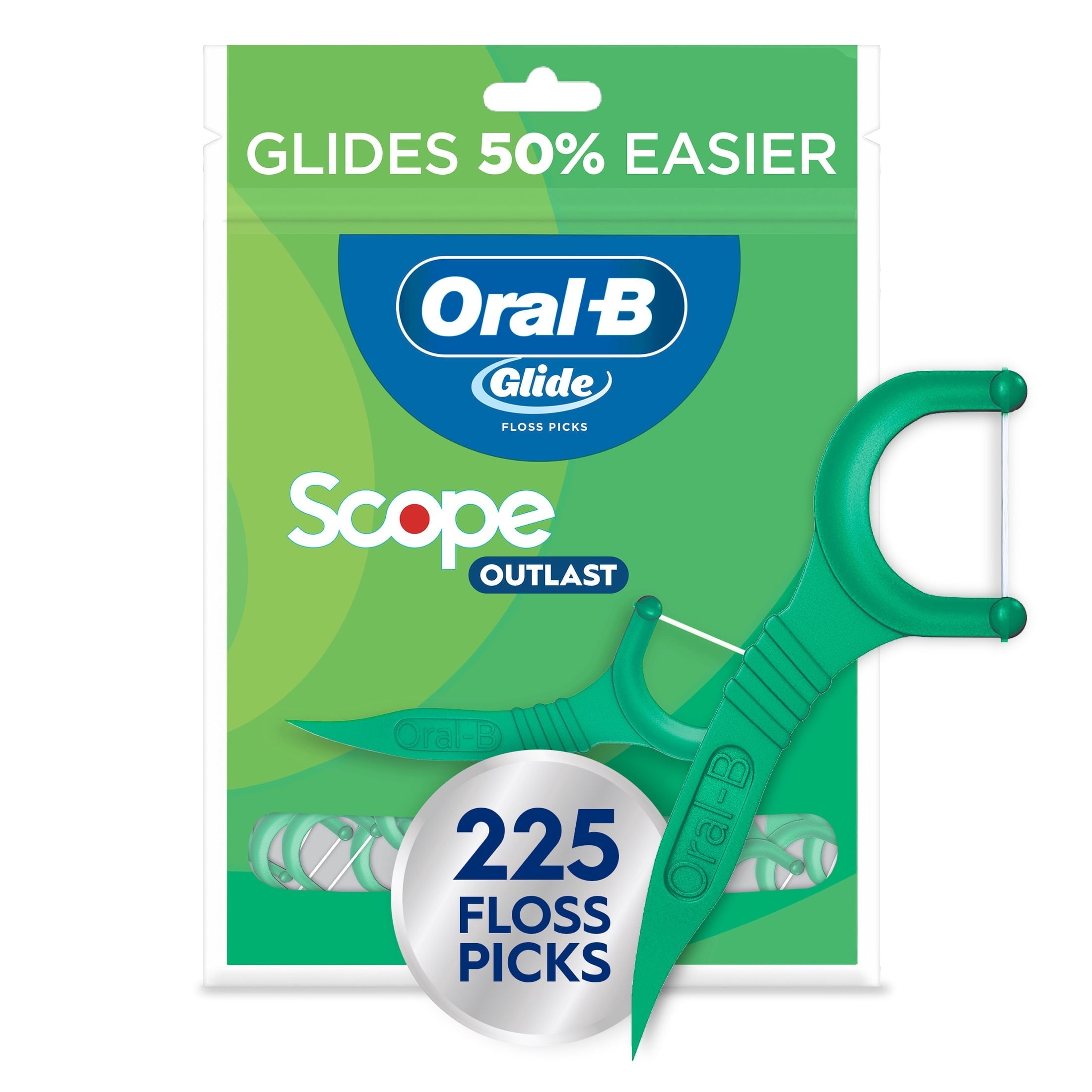 Floss, Glide Mint Dental Floss Picks with Long Lasting Scope Flavor, 75 Picks