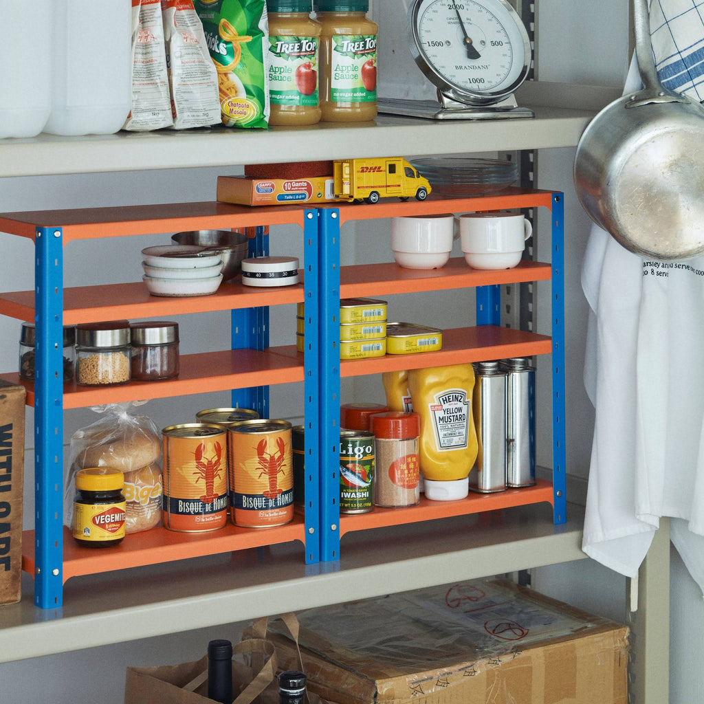 Paper Shelves Rack - Blue/ Orange