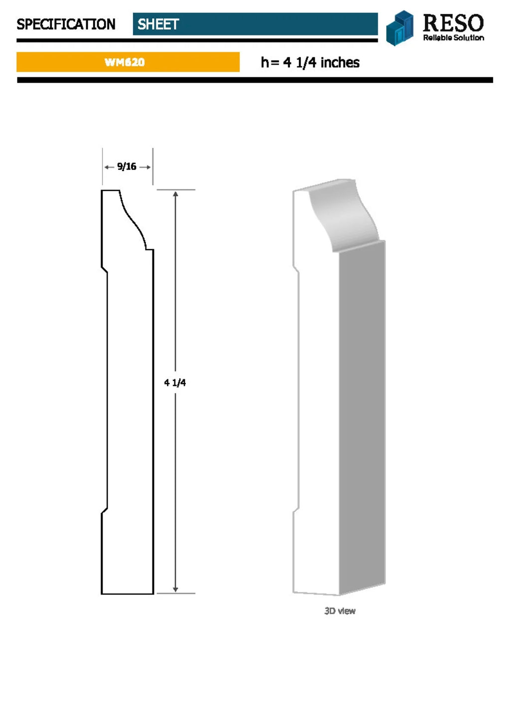 RMB 620 9/16 in.D x 4 1/4 in. W x 96 in. L Primed Finger-Joined Pine Baseboard Molding 10-pcs 80 Ft Total