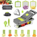 14 in 1 Mandoline Slicer Vegetable Cutter Chopper Multifunctional Veggie Chopper with Container, Onion Chopper, Chopp...