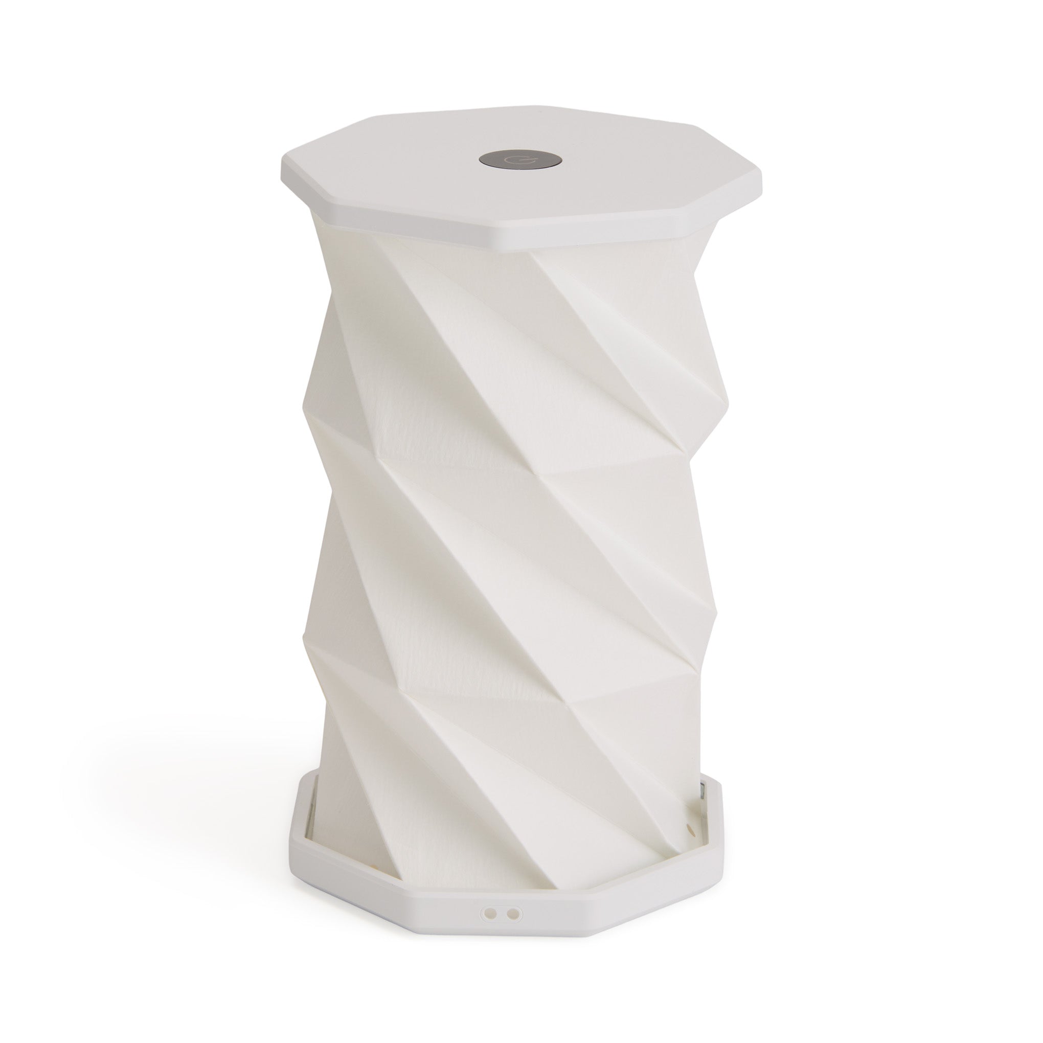 Twist Hexagon Portable Table Lamp - Lunar White