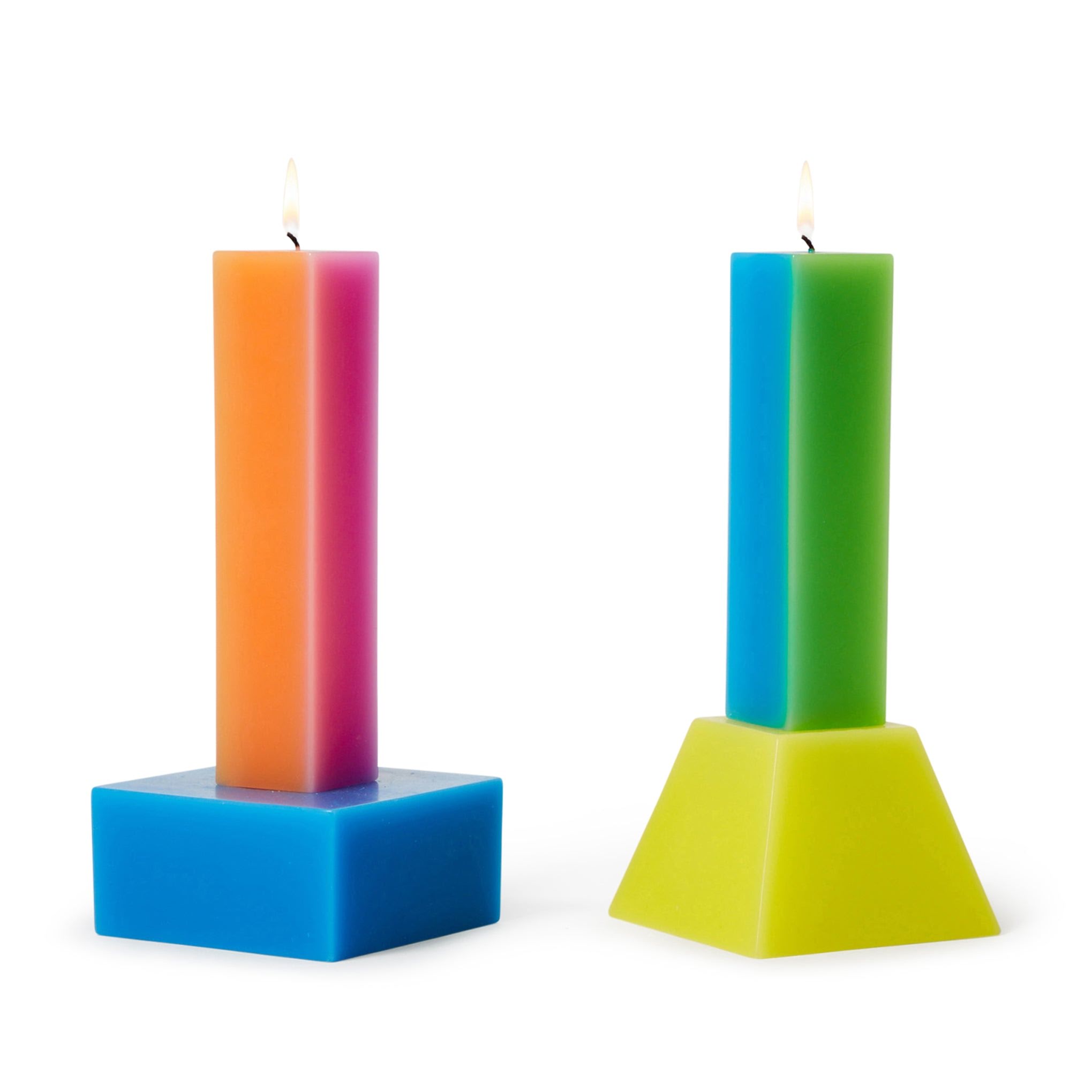Yinka Ilori Happiness Candle - Blue/ Green