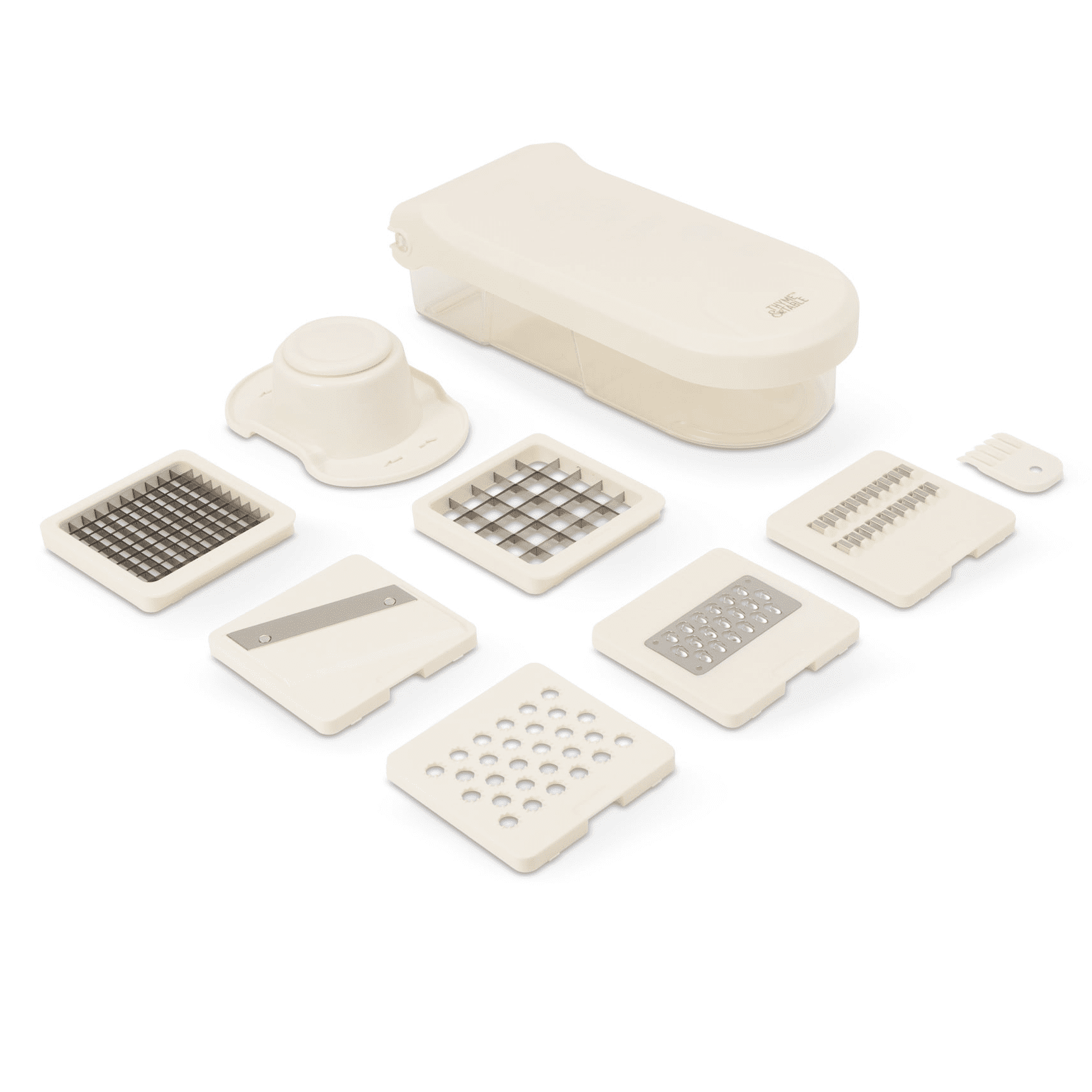 11-Piece Vegetable Chopper, Cream