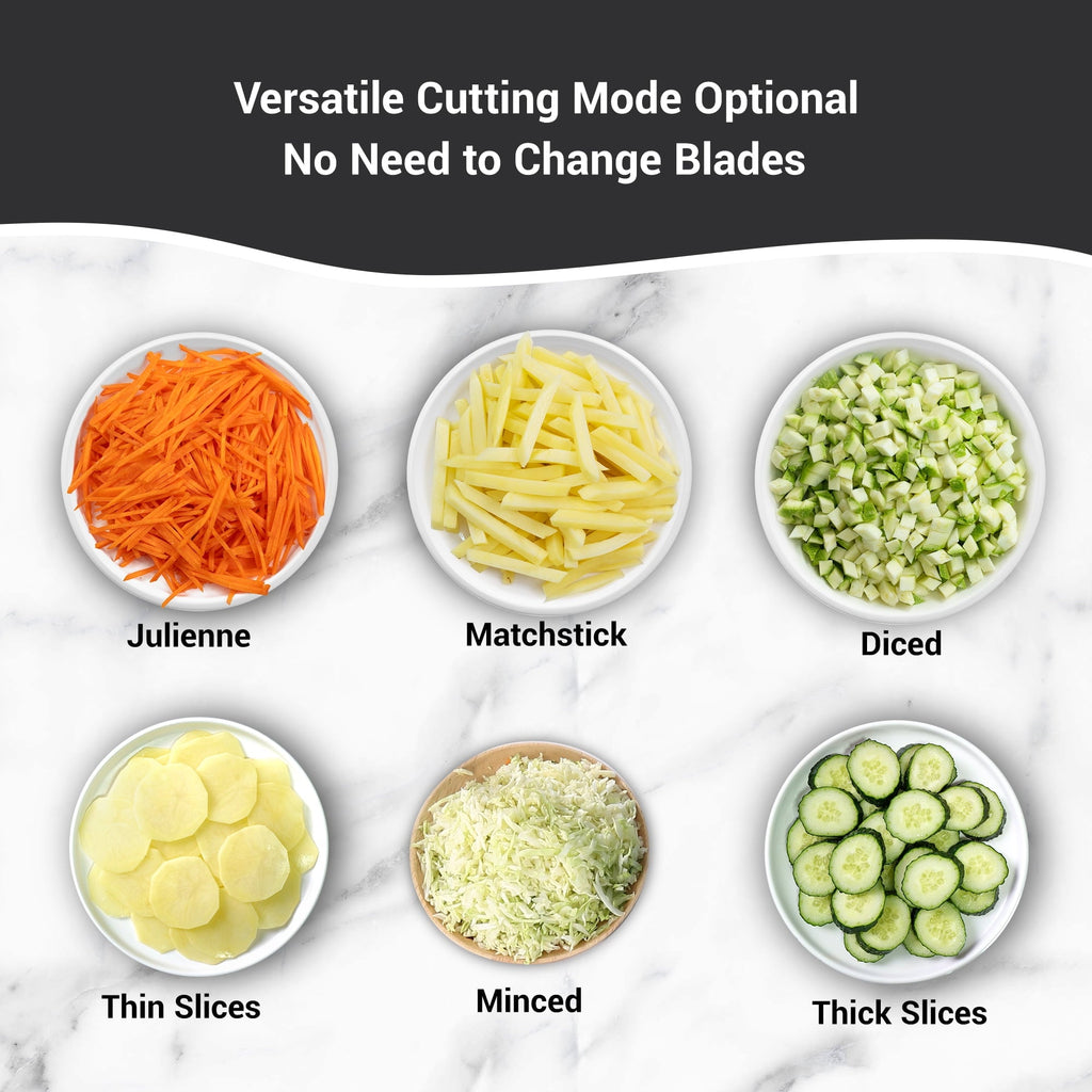 Vegetable Mandoline Slicer Chopper, Kitchen Adjustable Safe Onion Potato Food Chopper, Perfect for Slici...