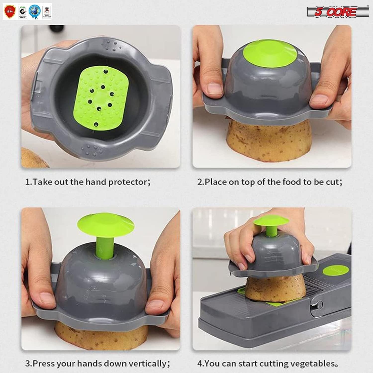 14 in 1 Mandoline Slicer Vegetable Cutter Chopper Multifunctional Veggie Chopper with Container, Onion Chopper, Chopp...