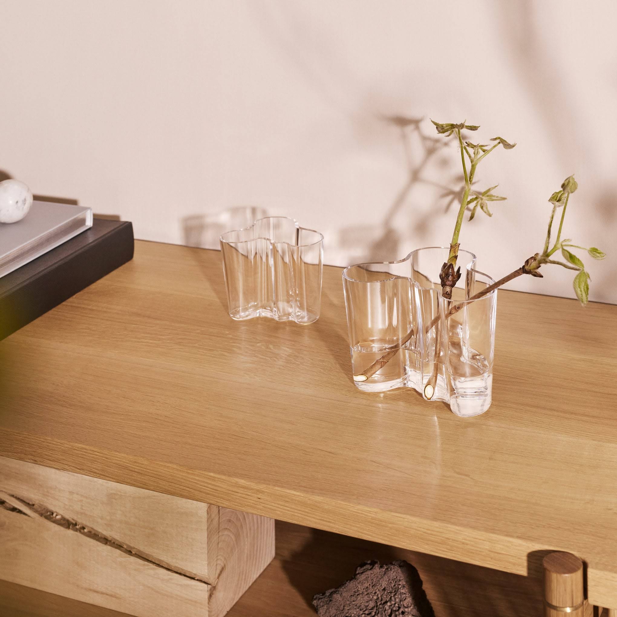 Iittala Alvar Aalto Glass Vase - 3.7h