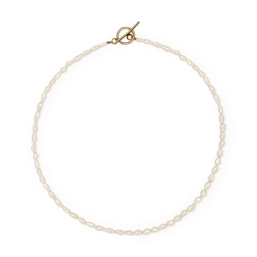 Yam Japanese Rice Pearl Choker Necklace