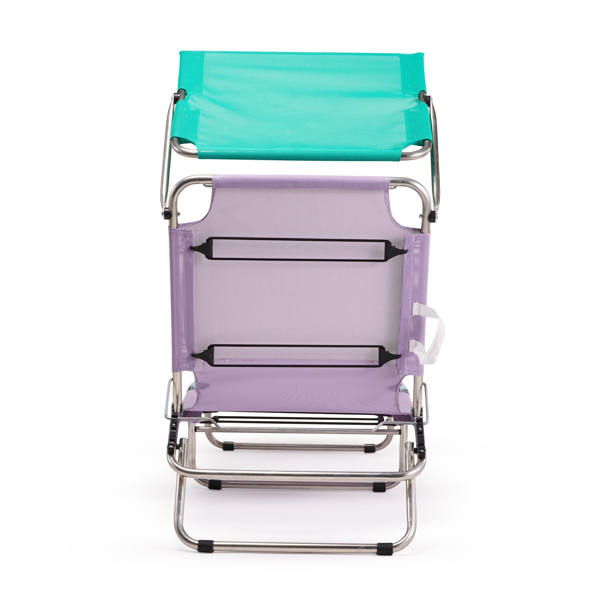 Amigo Outdoor Lounge Chair with Sun Shield - Lilac/ Teal