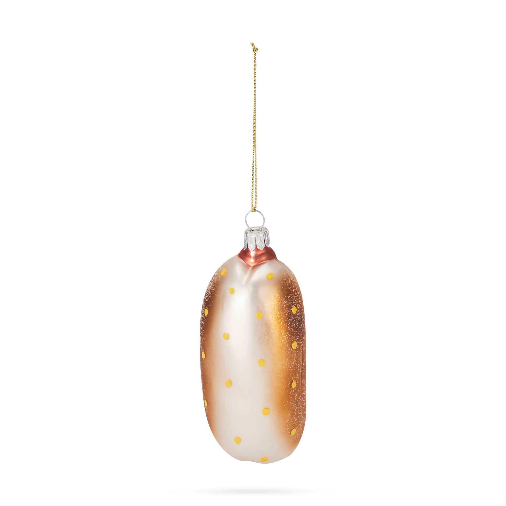 NYC Glass Holiday Ornament - Hot Dog