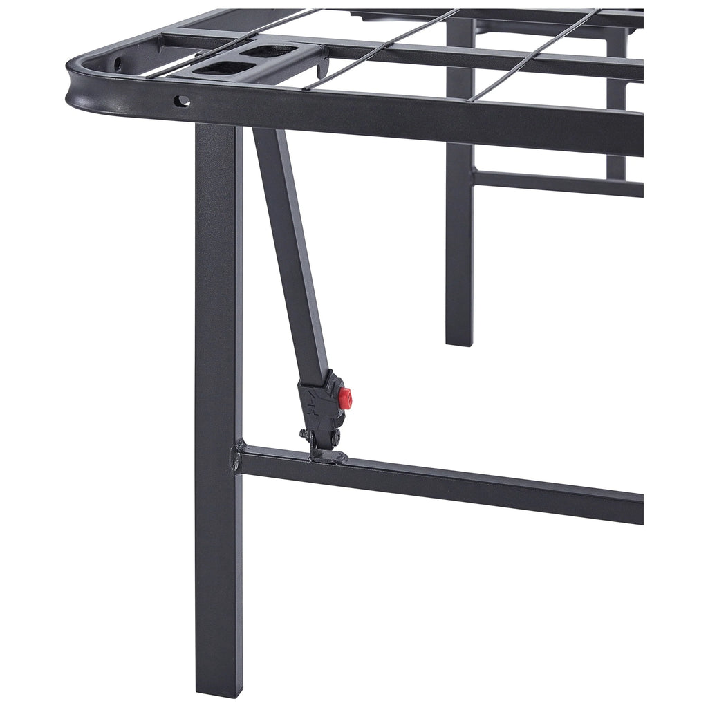 Mainstays 18" High Profile Foldable Steel Queen Platform Bed Frame, Black