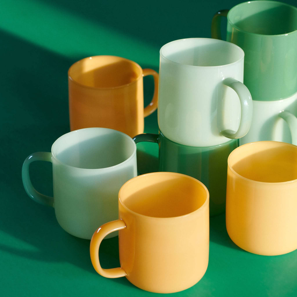 HAY Glass Mugs - Set of 2 - Grey/ Light Pink
