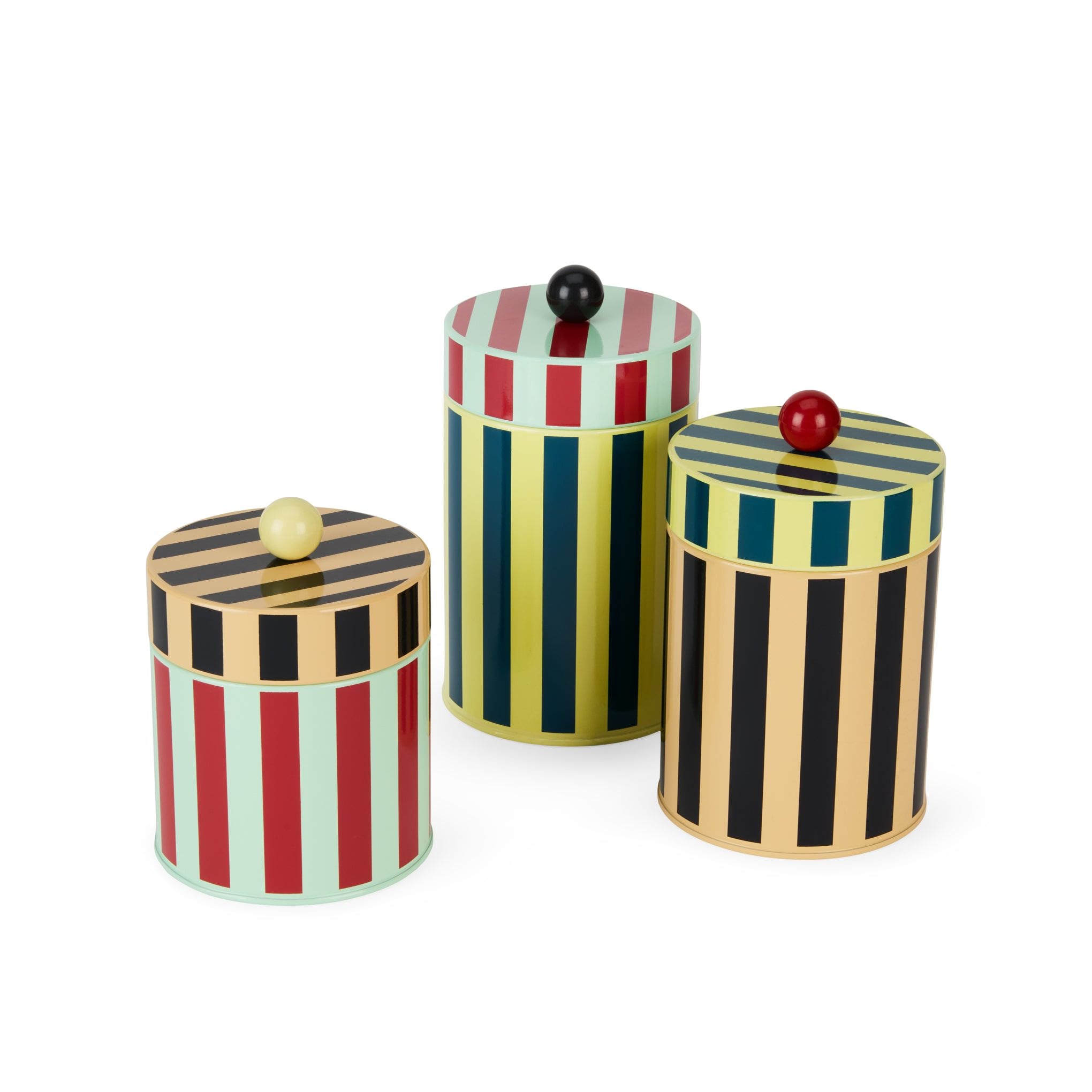 Dusen Dusen Striped Canister - Orange/ Black