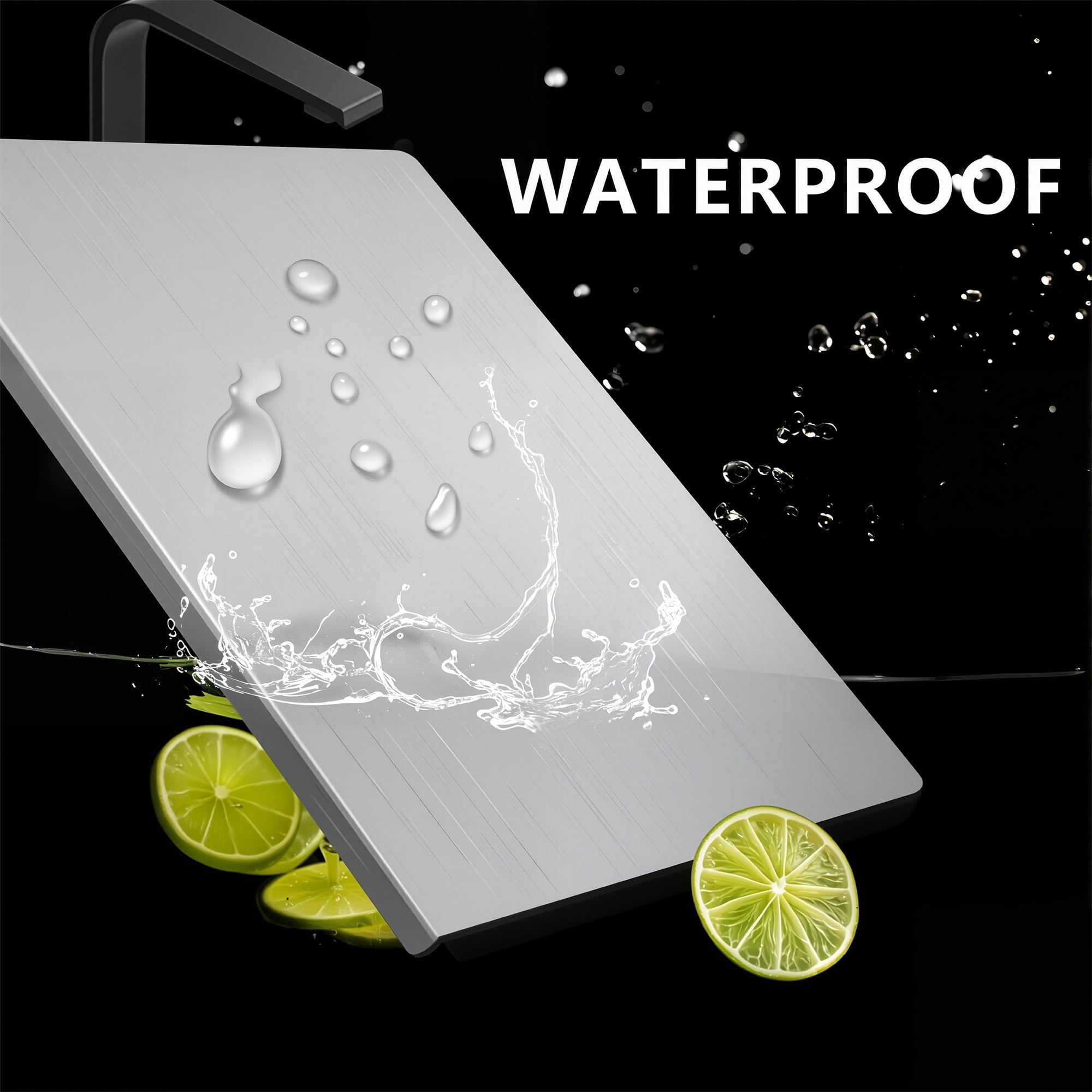Stainless Steel Cutting Boards 15.75"x 11.8" Cutting Boards for Kitchen, Suitable for Meat, Fruits, Vegetables