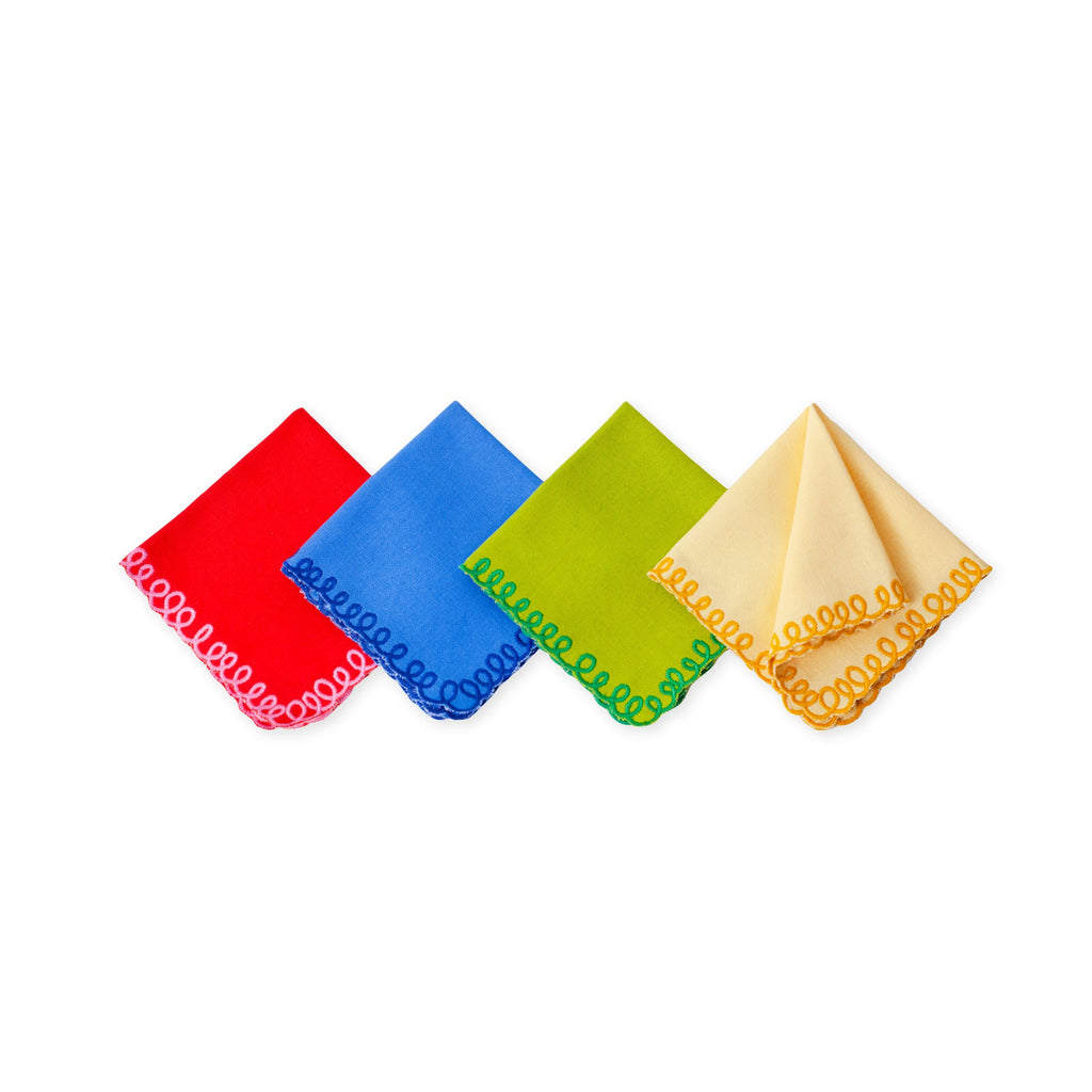 Areaware Doodle Lace Cotton Cocktail Napkins - Set of 4