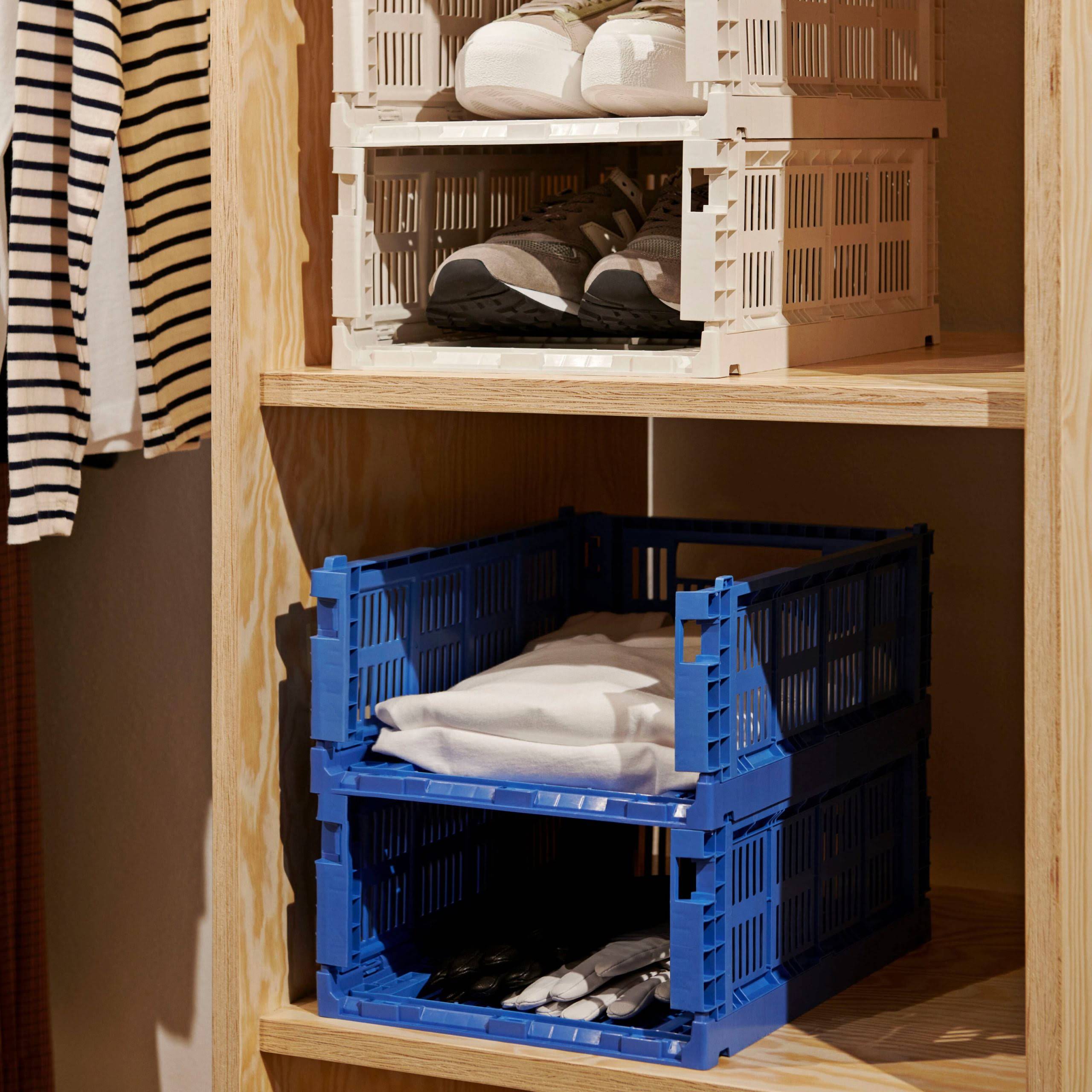 HAY Recycled Plastic Collapsible Color Crate - Off White