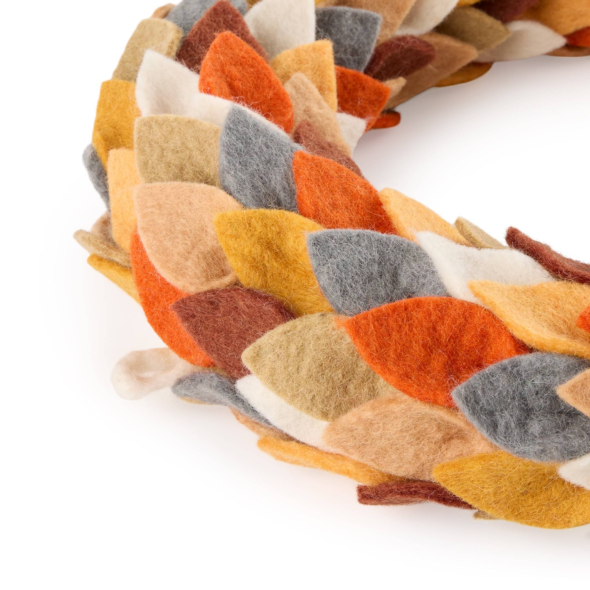 Fall Foliage Felt Wreath