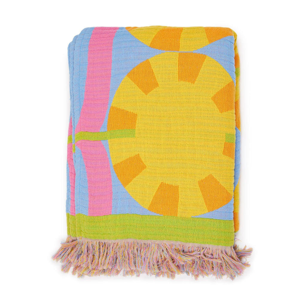 Orun Cotton Throw Blanket by Yinka Ilori
