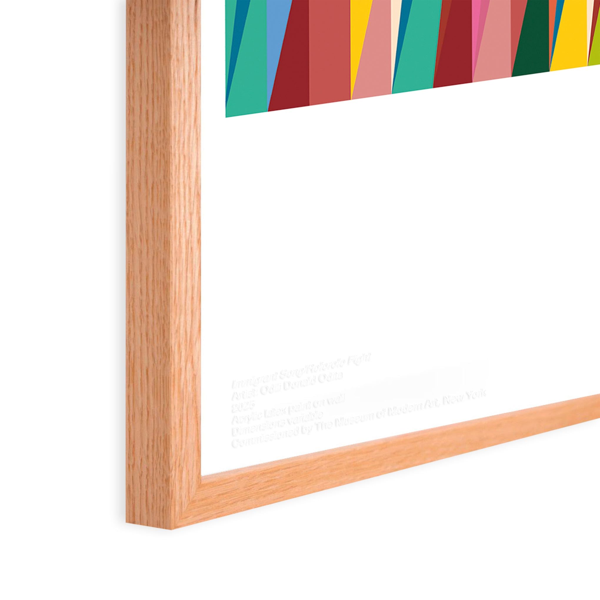 Odili Donald Odita Immigrant Song/Roforofo Fight Poster - Oak Frame