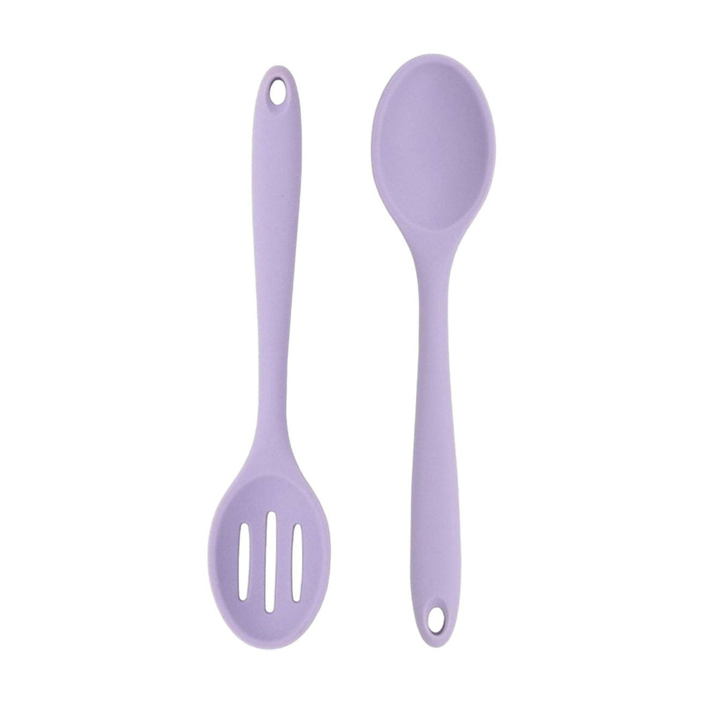 Silicone Slotted Spoon, High Heat Resistant Silicone Cooking Spoon, 2Pcs Nonstick Silicone Mixing Spoon, Durable Kitc...