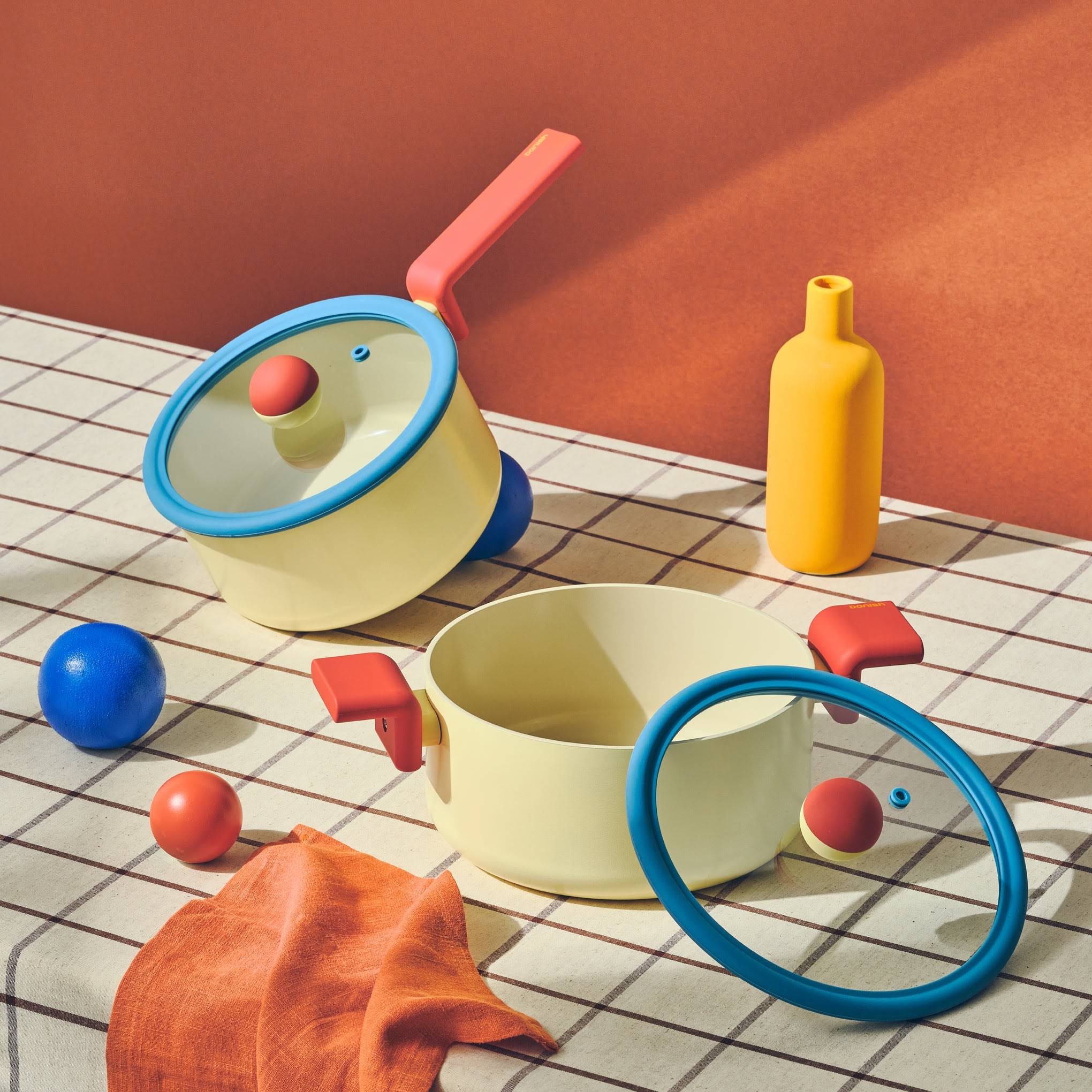 Geometric Non-Stick Cookware with Lid - Saucepan