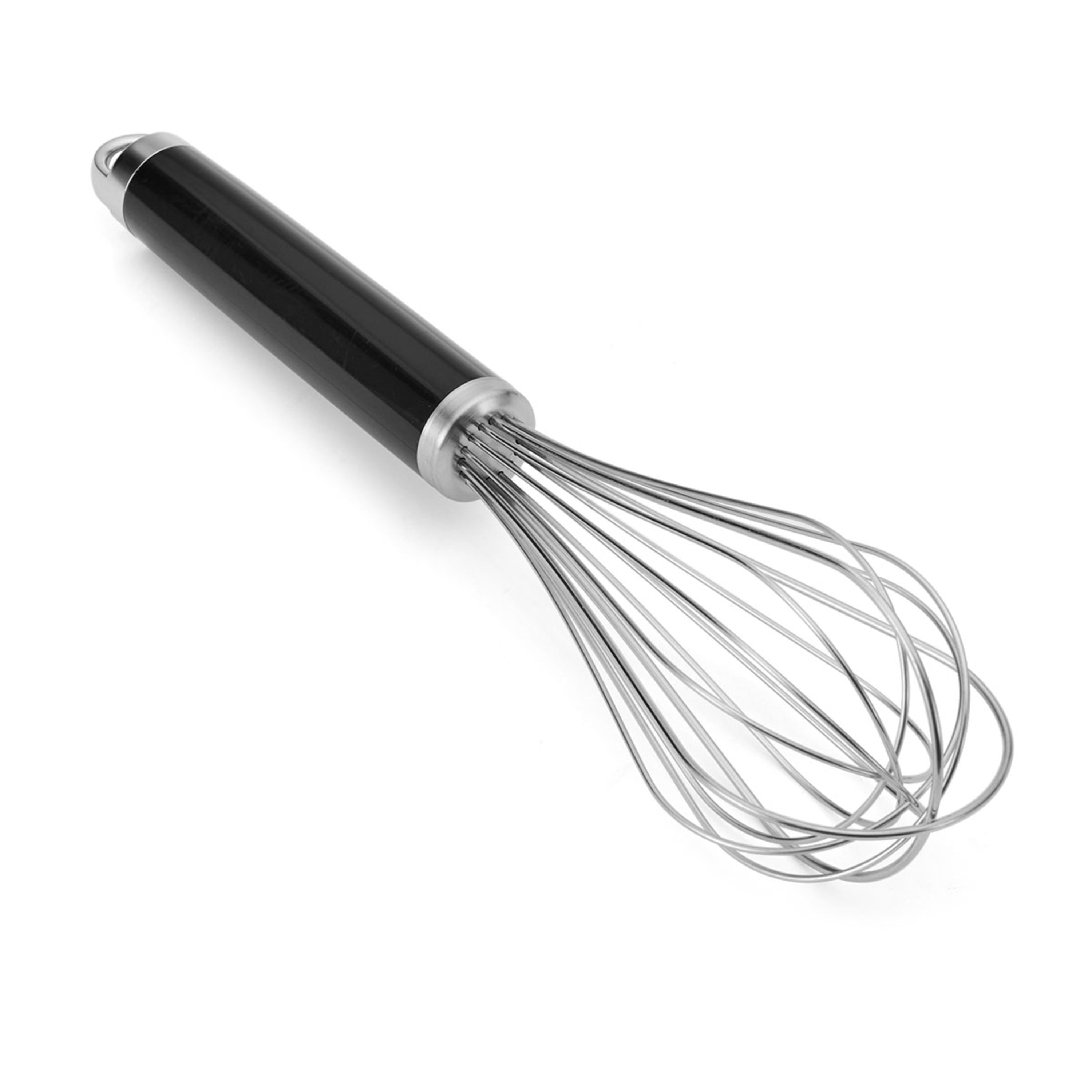 Stainless Steel Balloon Whisk with Black Handle, Dishwasher Safe