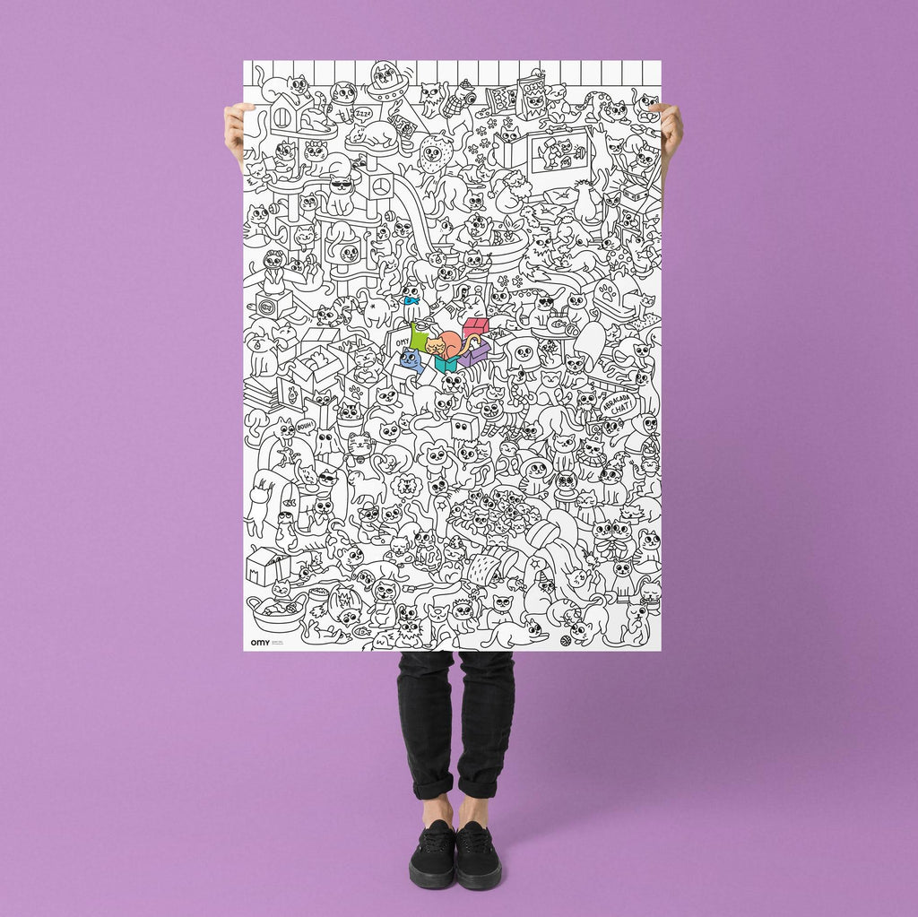 OMY Kitty Giant Coloring Poster