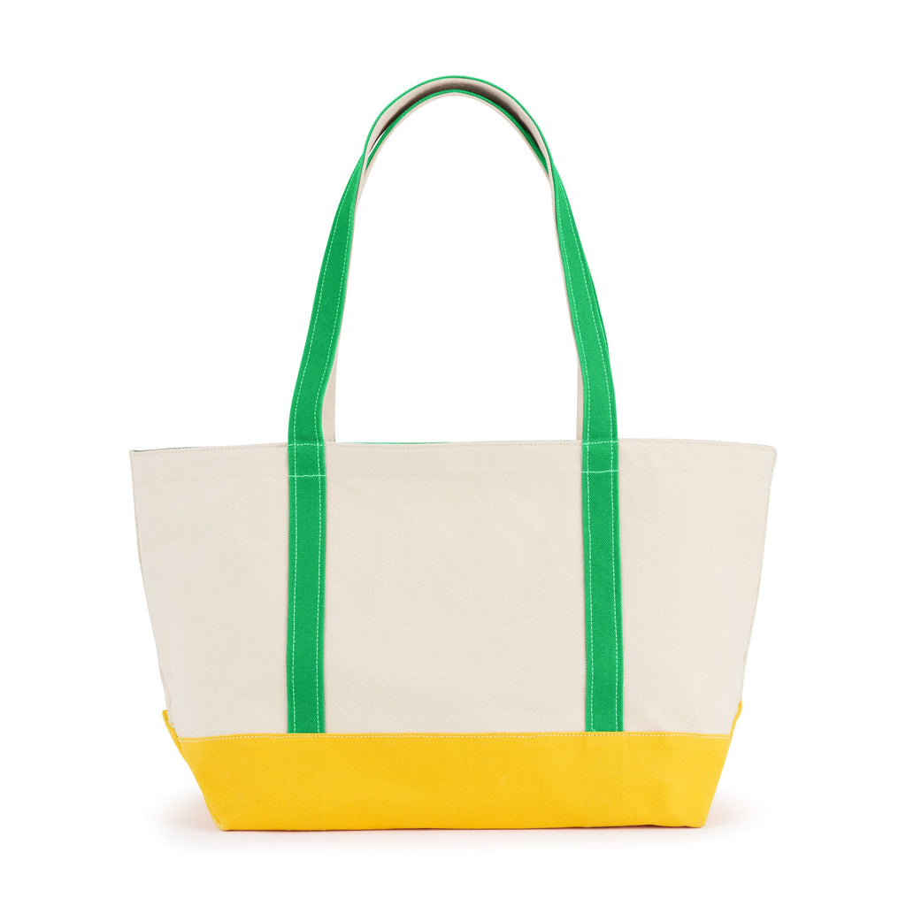 MoMA Baggu Heavyweight Canvas Tote - Green/ Yellow