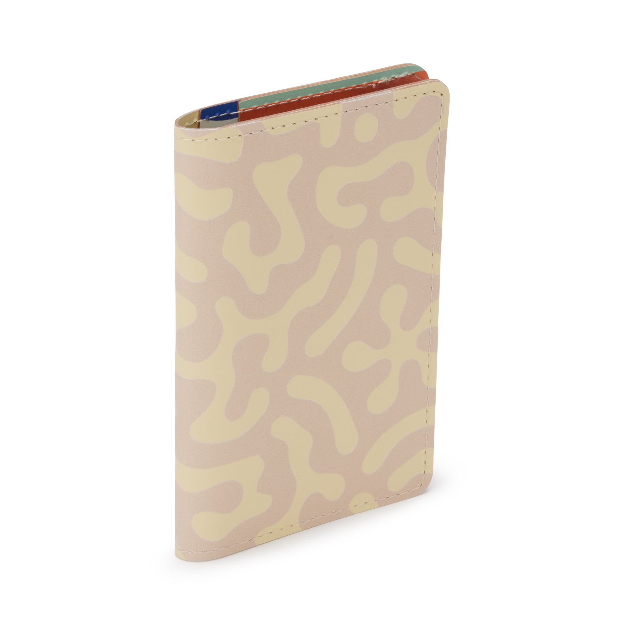 Dusen Dusen Recycled Leather Passport Case - Sand