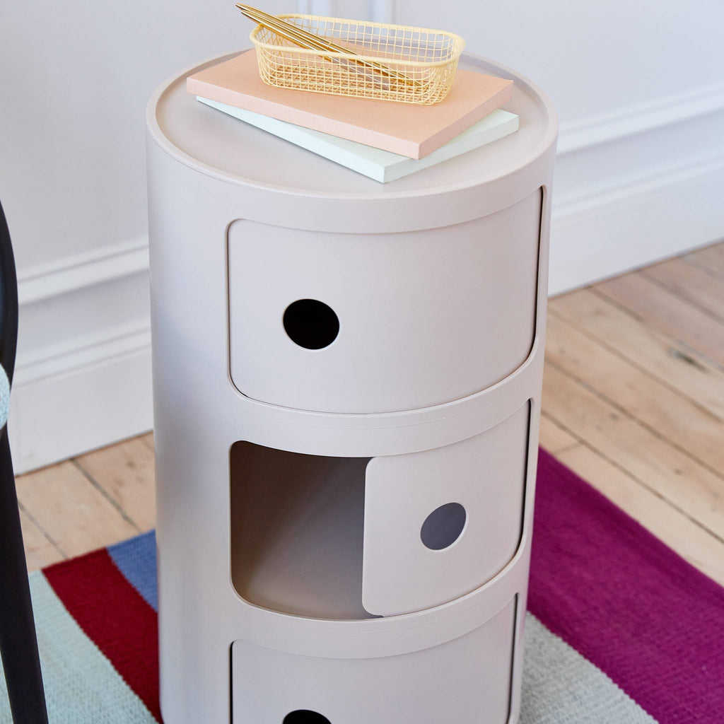 Kartell Bio Componibili 3 Tier Storage - Cream