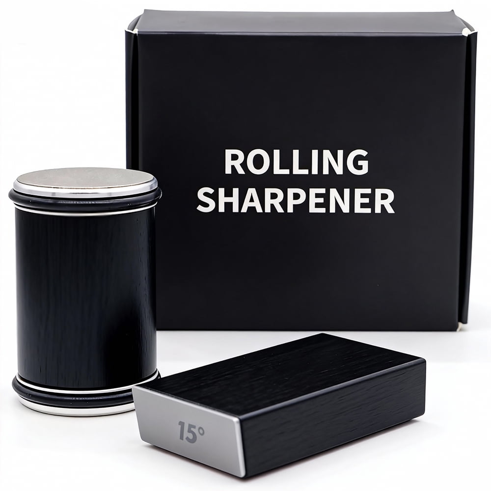 Tumbler Knife Sharpener Rolling Diamond Sharpening Stone #1000/#400 Sharpener Kit Kitchen Knives 15 and 20 Degrees