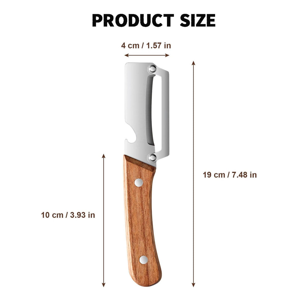 Vegetable Peeler with Wooden Handle and Bottle Opener, Kitchen Tool for Fruit Apple Potato Pumpkin Pa...