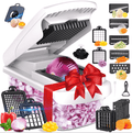 15-in-1 Vegetable Chopper with Container, Kitchen Mandoline Slicer, Grater, Cheese Shredder, Onion Chopper, Frui...