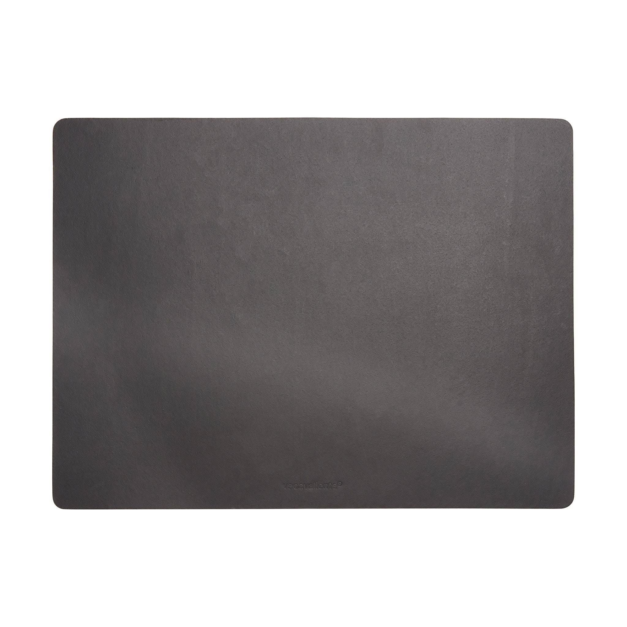 Dual-Sided Recycled Leather Placemat - Green/ Black