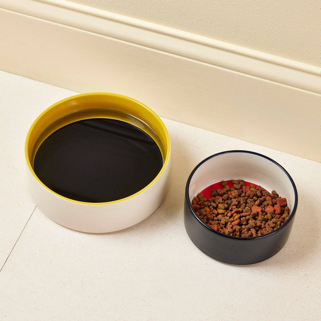 HAY Dog Bowl - Blue/ Off White/ Red