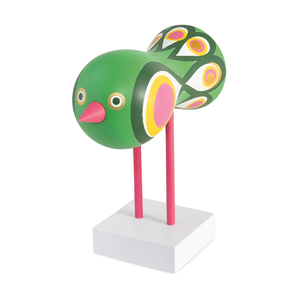 Lisa Larson Wooden Bird Object - White Base