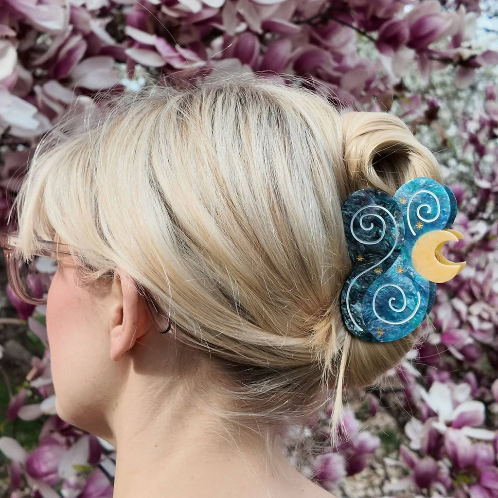 MoMA Solar Eclipse Starry Night Hair Clip
