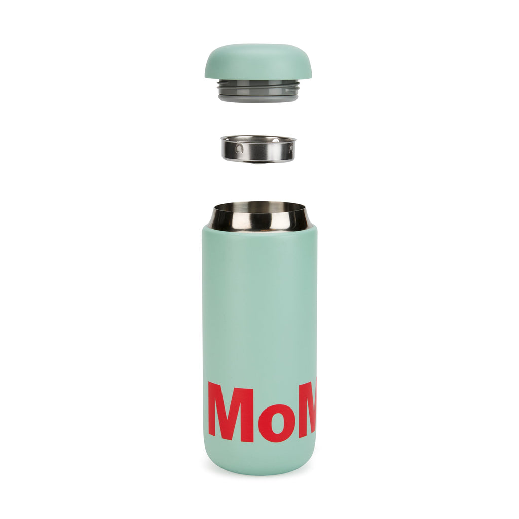Colorful MoMA Insulated Travel Mug - Mint/ Red