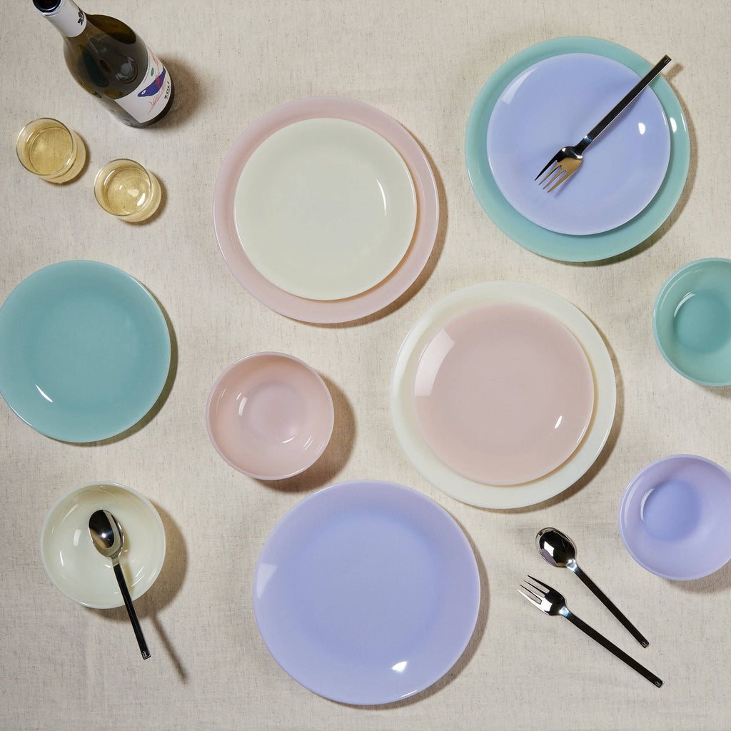 Milk Glass Pastel Dinnerware - Set of 4 - Bowl Set of 4