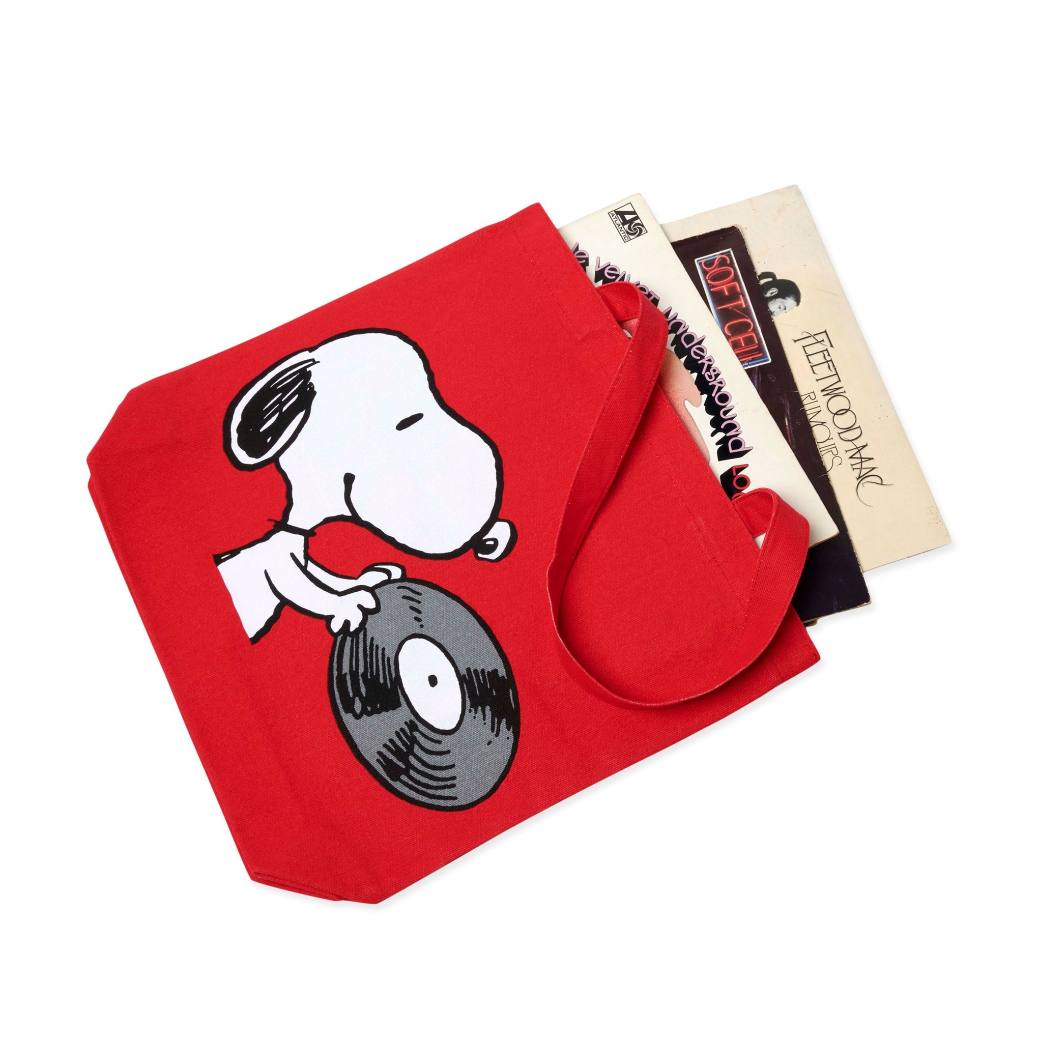 Snoopy Cotton Canvas Tote Bag - Red