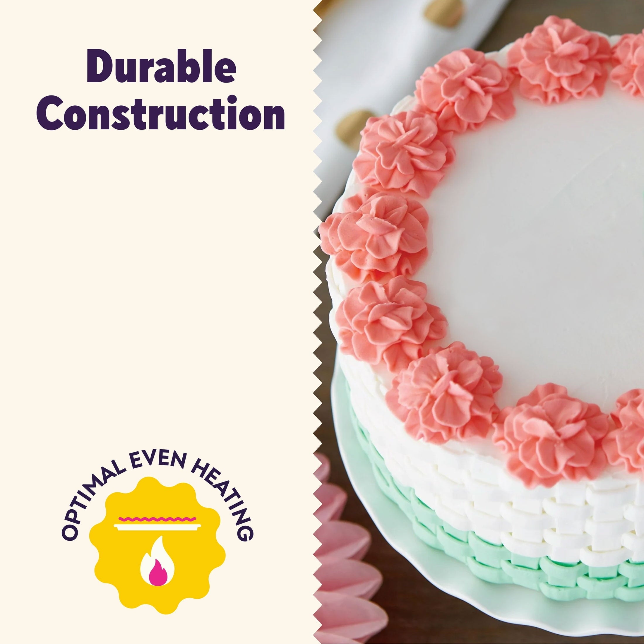 Aluminum 8" Round Cake Pan 2" Depth Layer Cake Baking Pan, Packaging May Vary