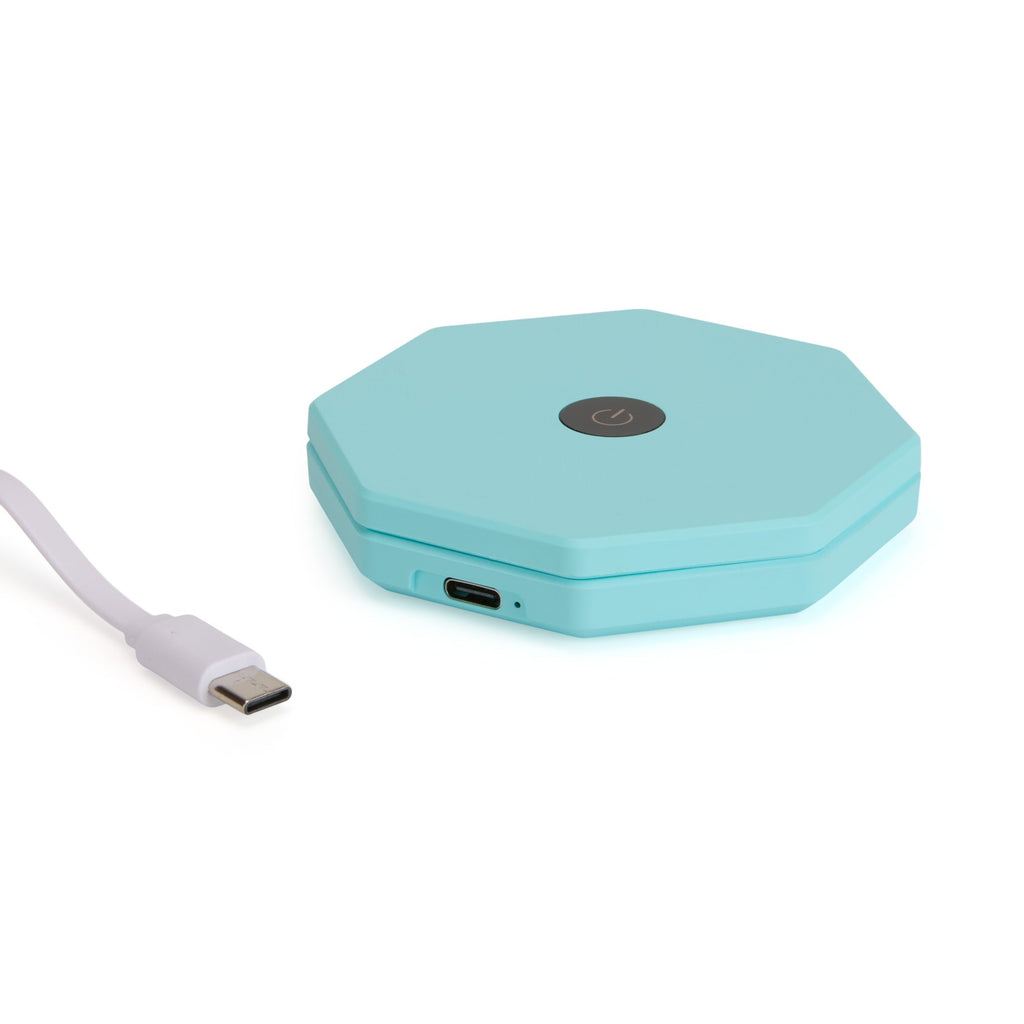 Twist Hexagon Portable Table Lamp - Lagoon Teal