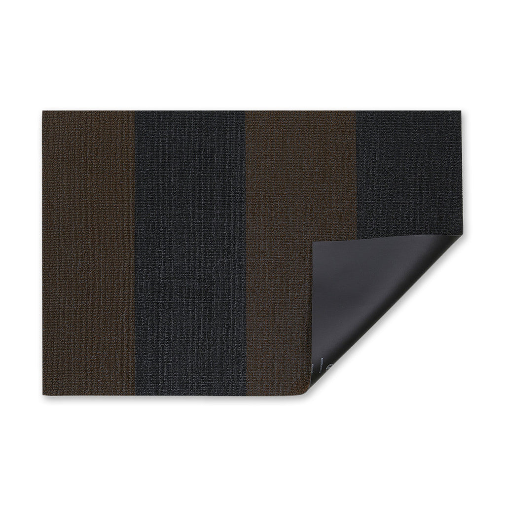 Chilewich Duo Stripe Shag Mat - Mocha